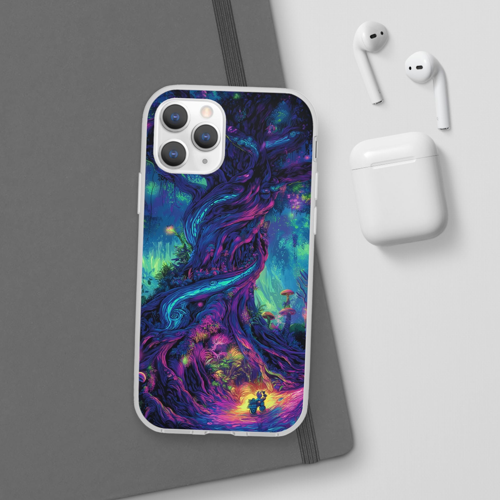 Psychedelic Tree Vibrant Fantasy Flexi Case - Enchanted Forest Design