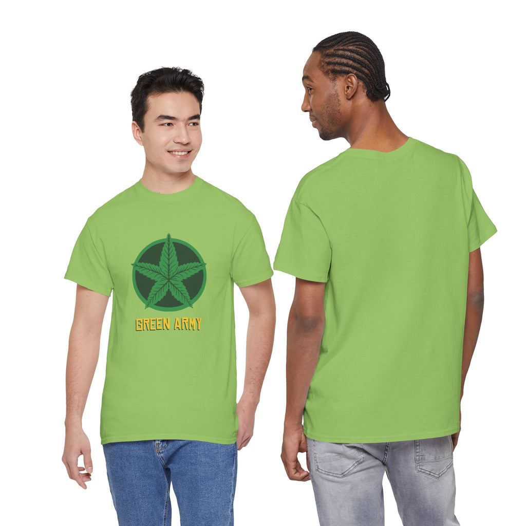 Green Army Star Logo Unisex Heavy Cotton Tee