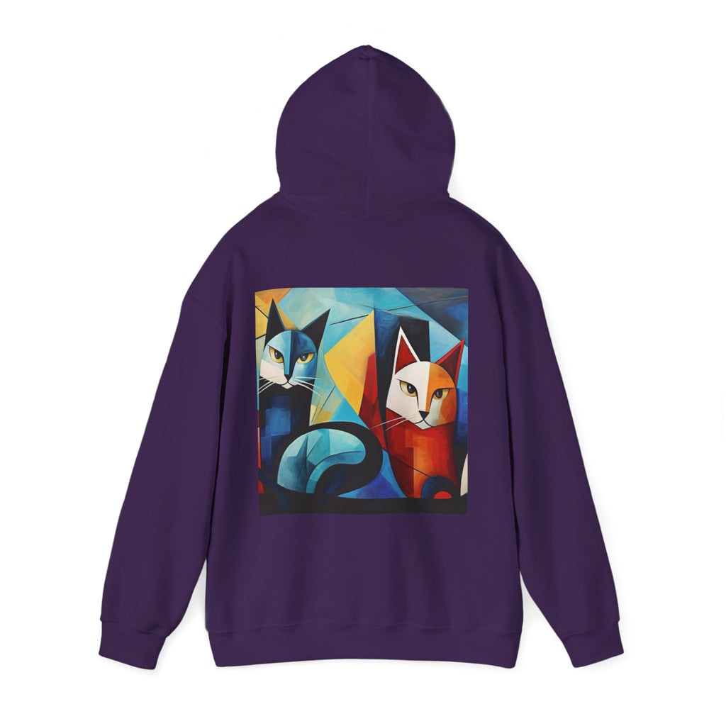 MeowMeow Back Unisex Heavy Blend Hooded Sweatshirt