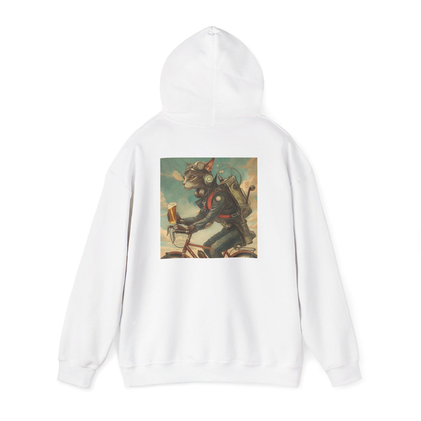 Robot Cat Unisex Heavy Blend Hooded Sweatshirt