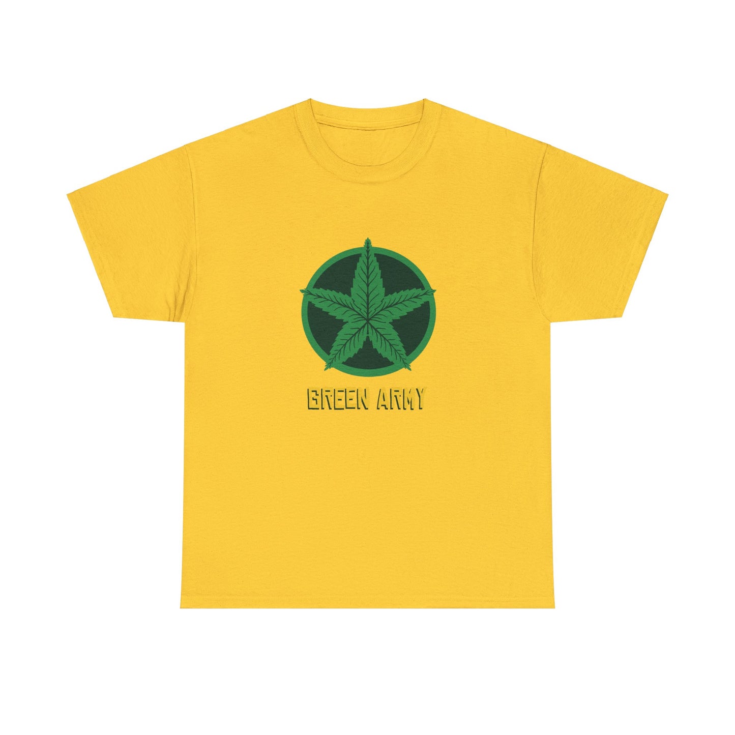 Green Army Star Logo Unisex Heavy Cotton Tee