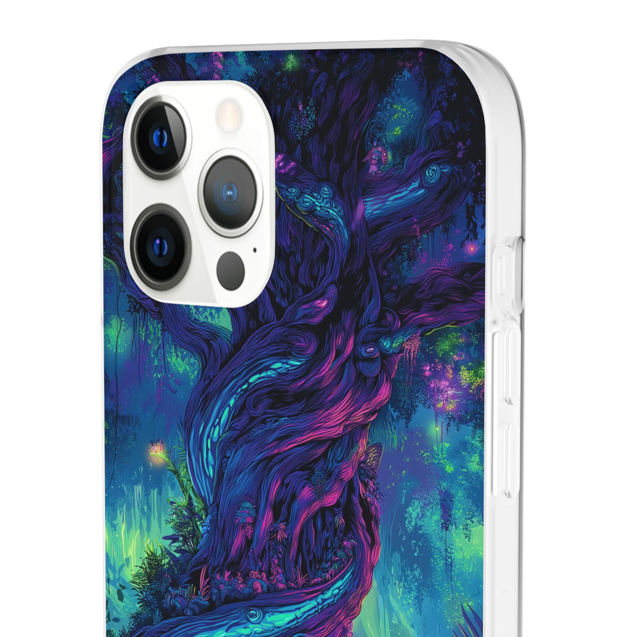 Psychedelic Tree Vibrant Fantasy Flexi Case - Enchanted Forest Design