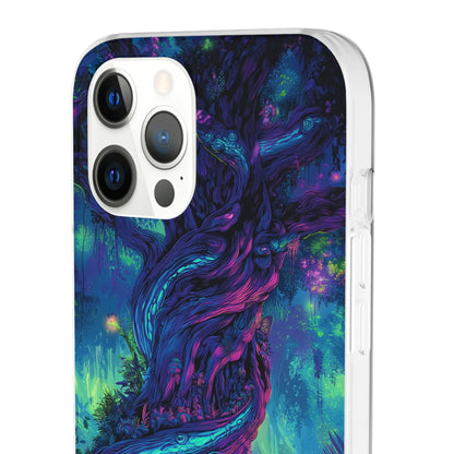Psychedelic Tree Vibrant Fantasy Flexi Case - Enchanted Forest Design