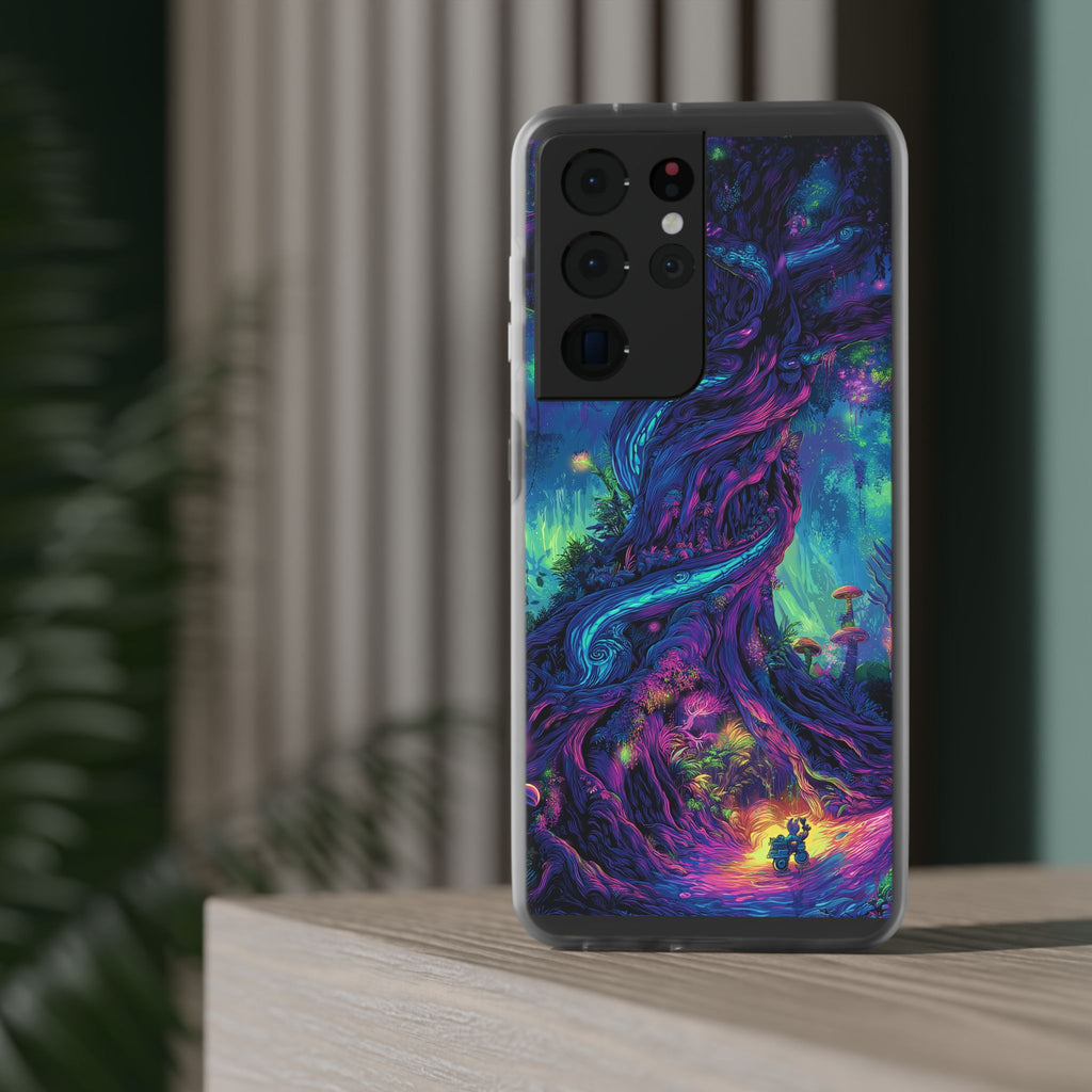 Psychedelic Tree Vibrant Fantasy Flexi Case - Enchanted Forest Design