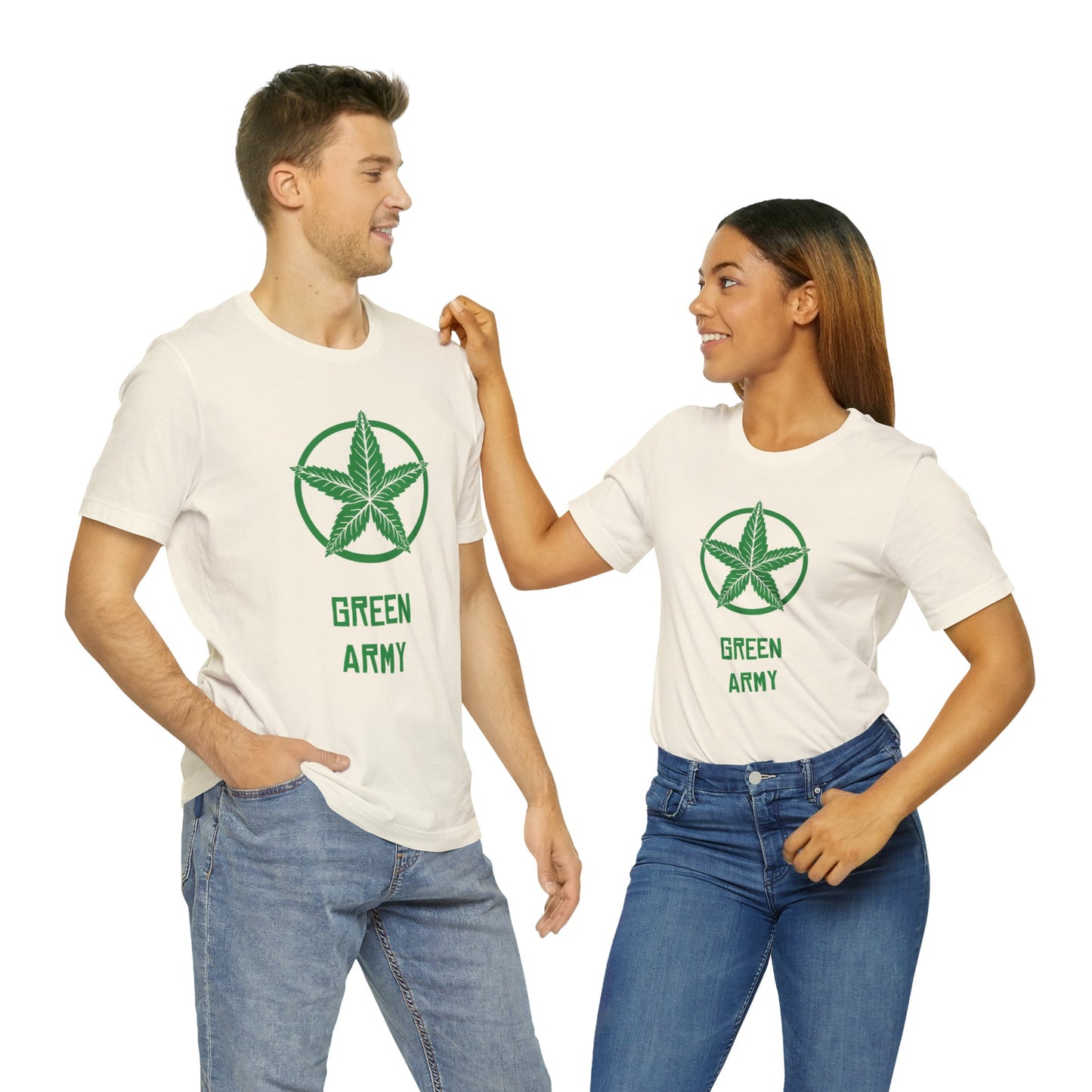 Green Army Star Unisex Jersey Short Sleeve Tee