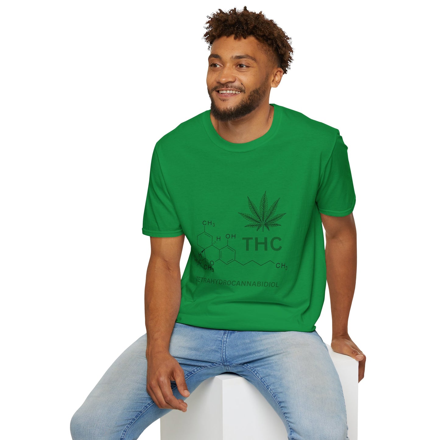 THC Molecule Unisex Softstyle T-Shirt