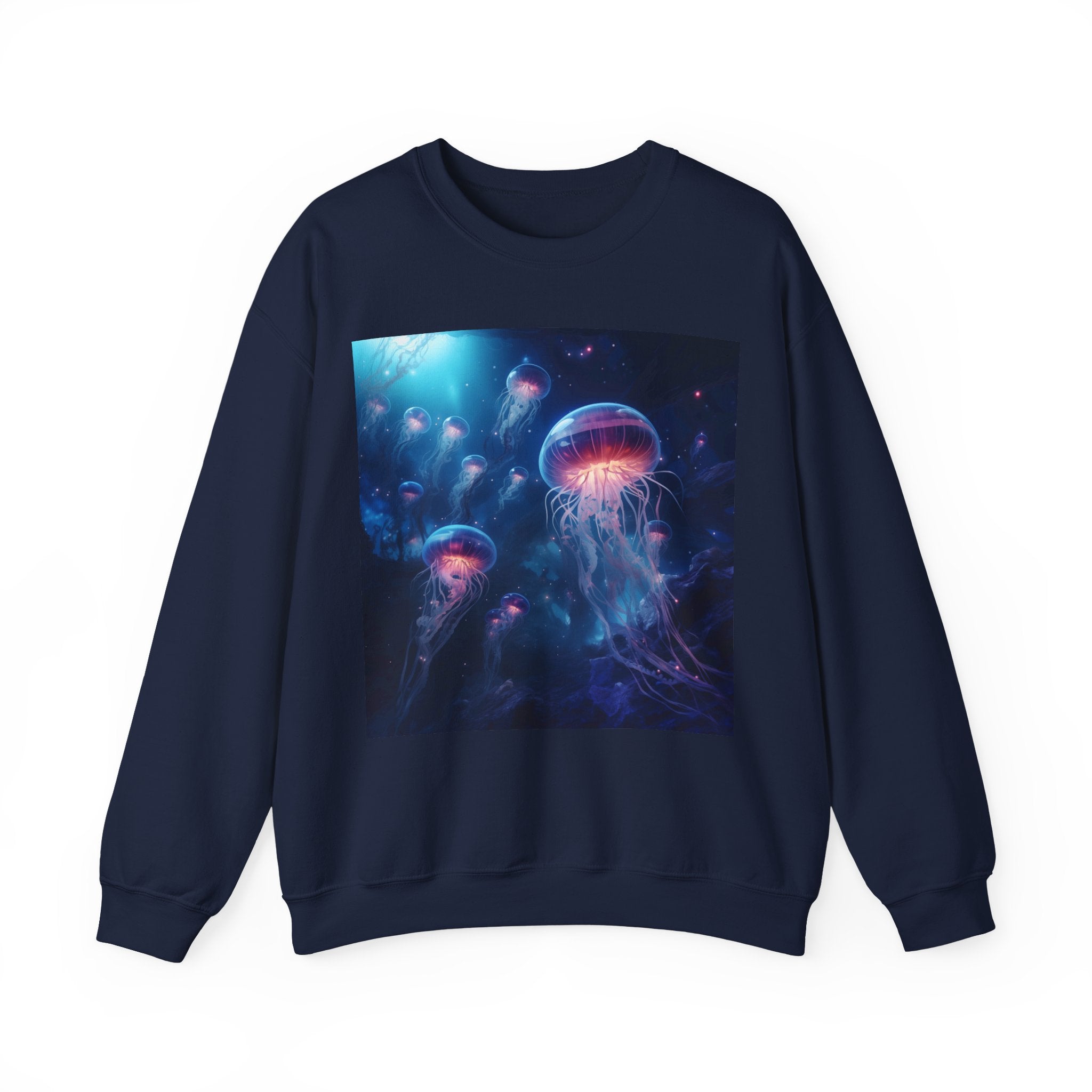 Jellyfish in Space Unisex Heavy Blend Crewneck Sweatshirt