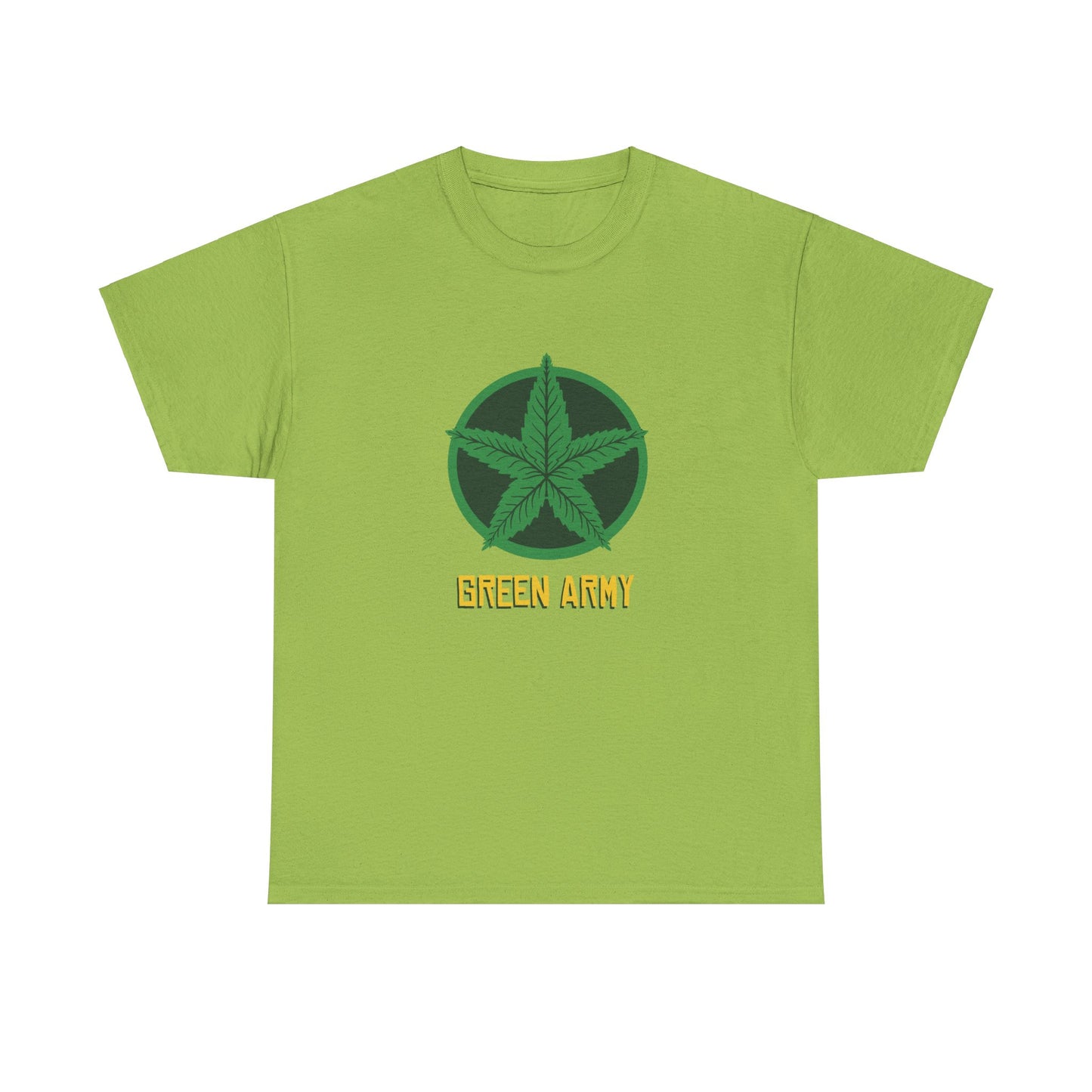 Green Army Star Logo Unisex Heavy Cotton Tee