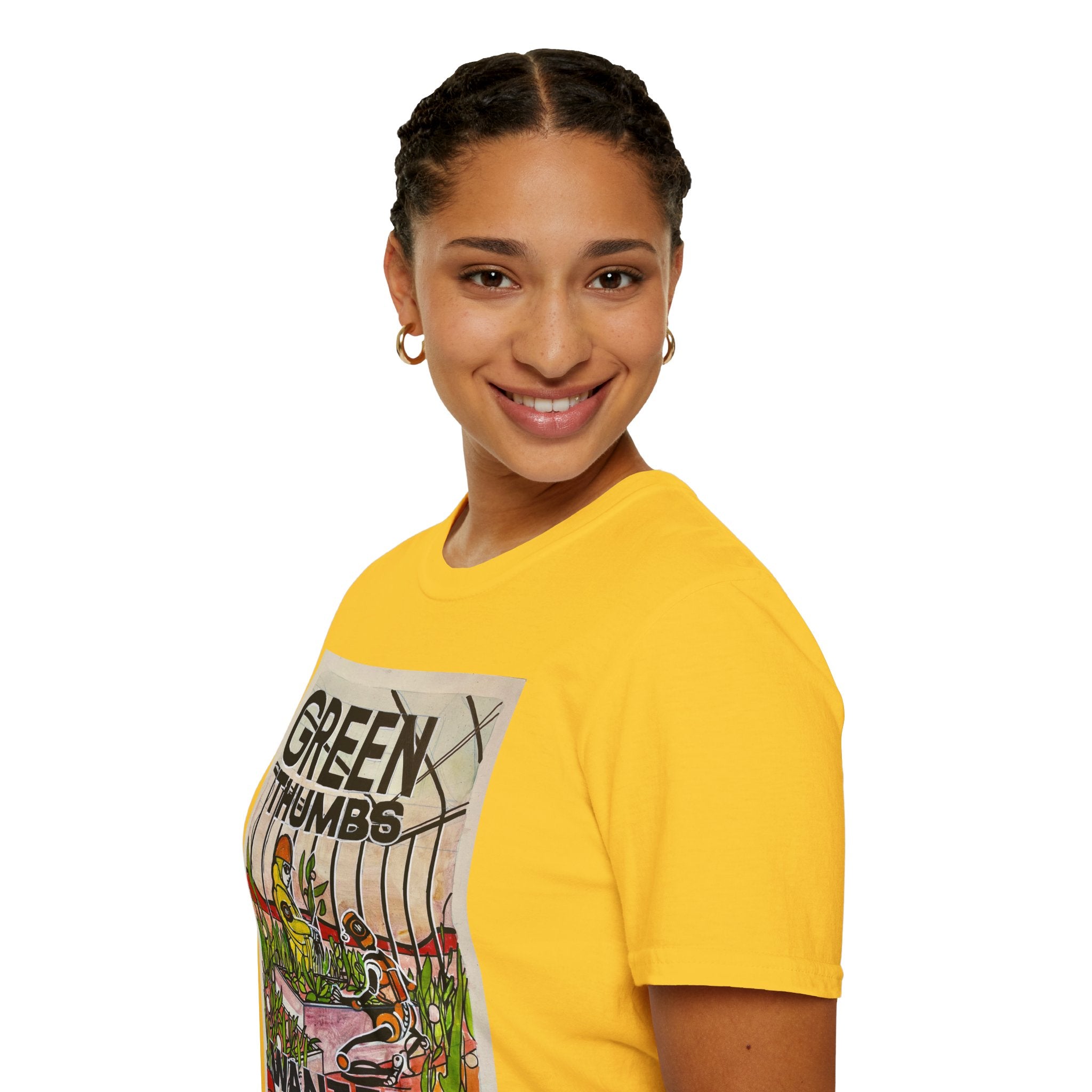 Martian Green Thumbs Unisex Softstyle T-Shirt