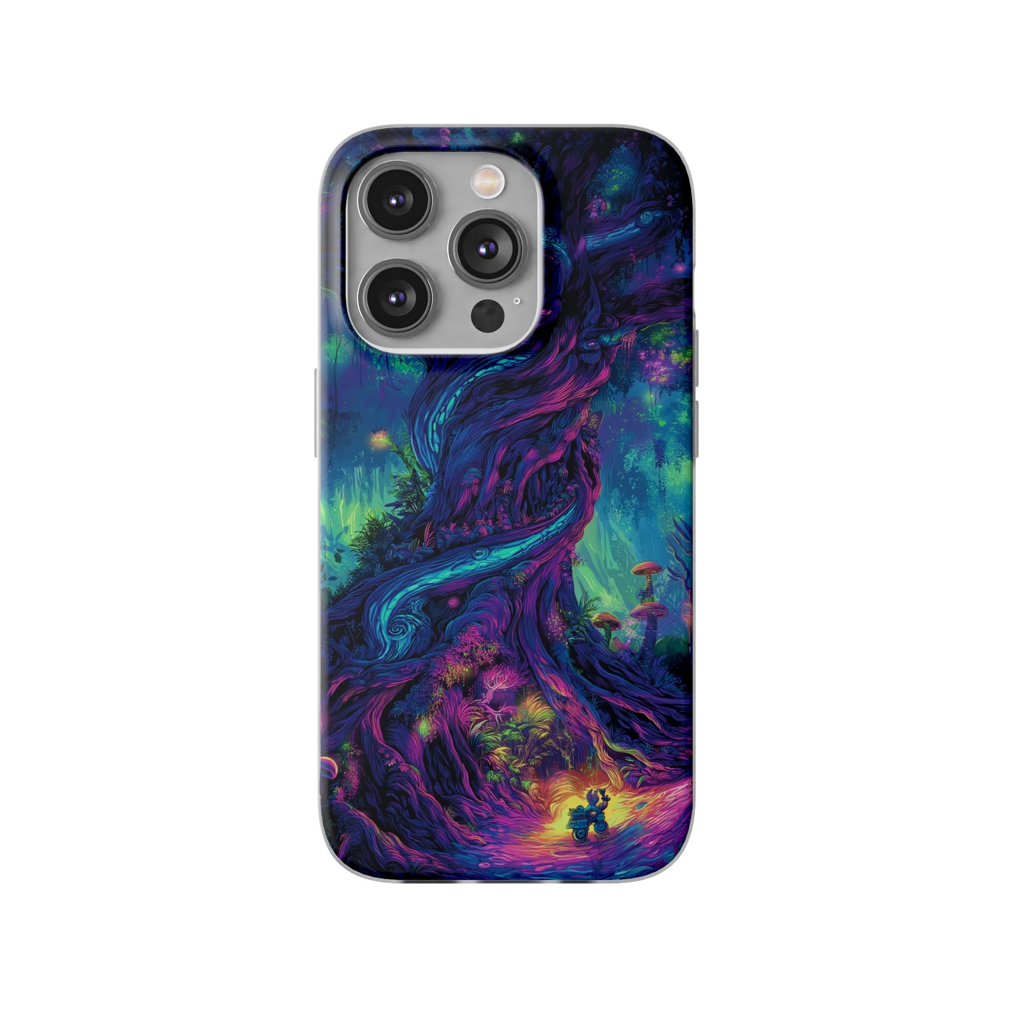 Psychedelic Tree Vibrant Fantasy Flexi Case - Enchanted Forest Design