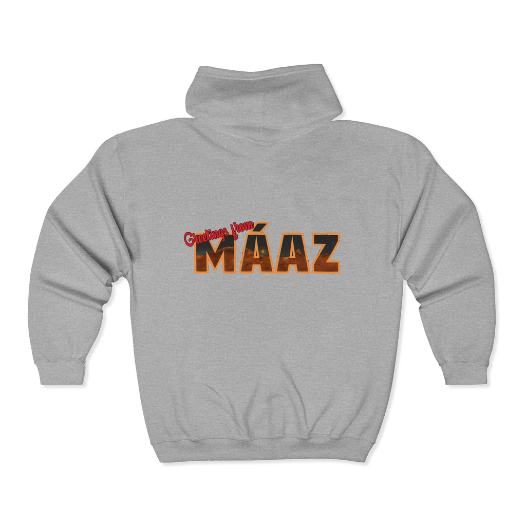 Greetings from Máaz Unisex Heavy Blend Full Zip Hooded Sweatshirt