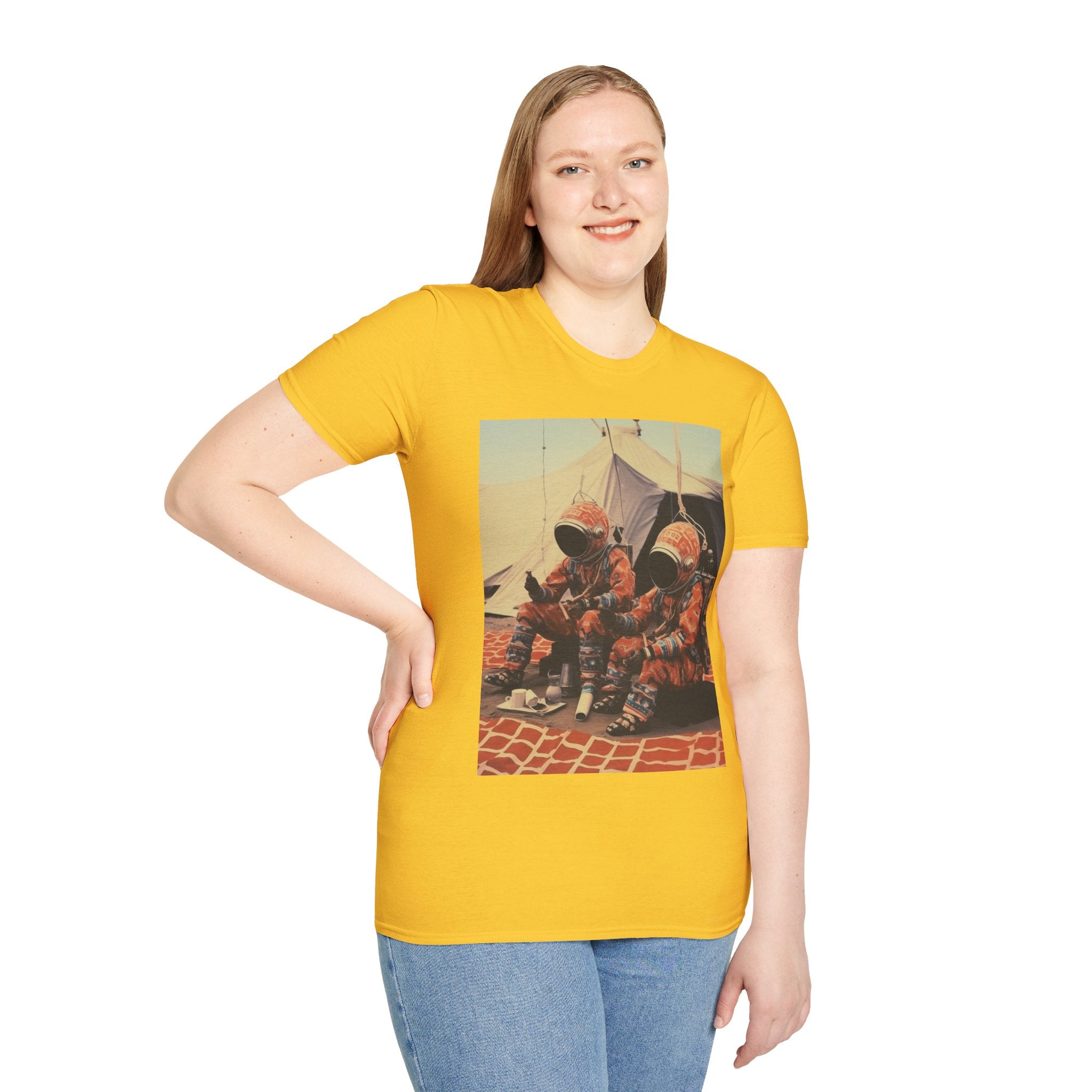 Martian African Print Unisex Softstyle T-Shirt