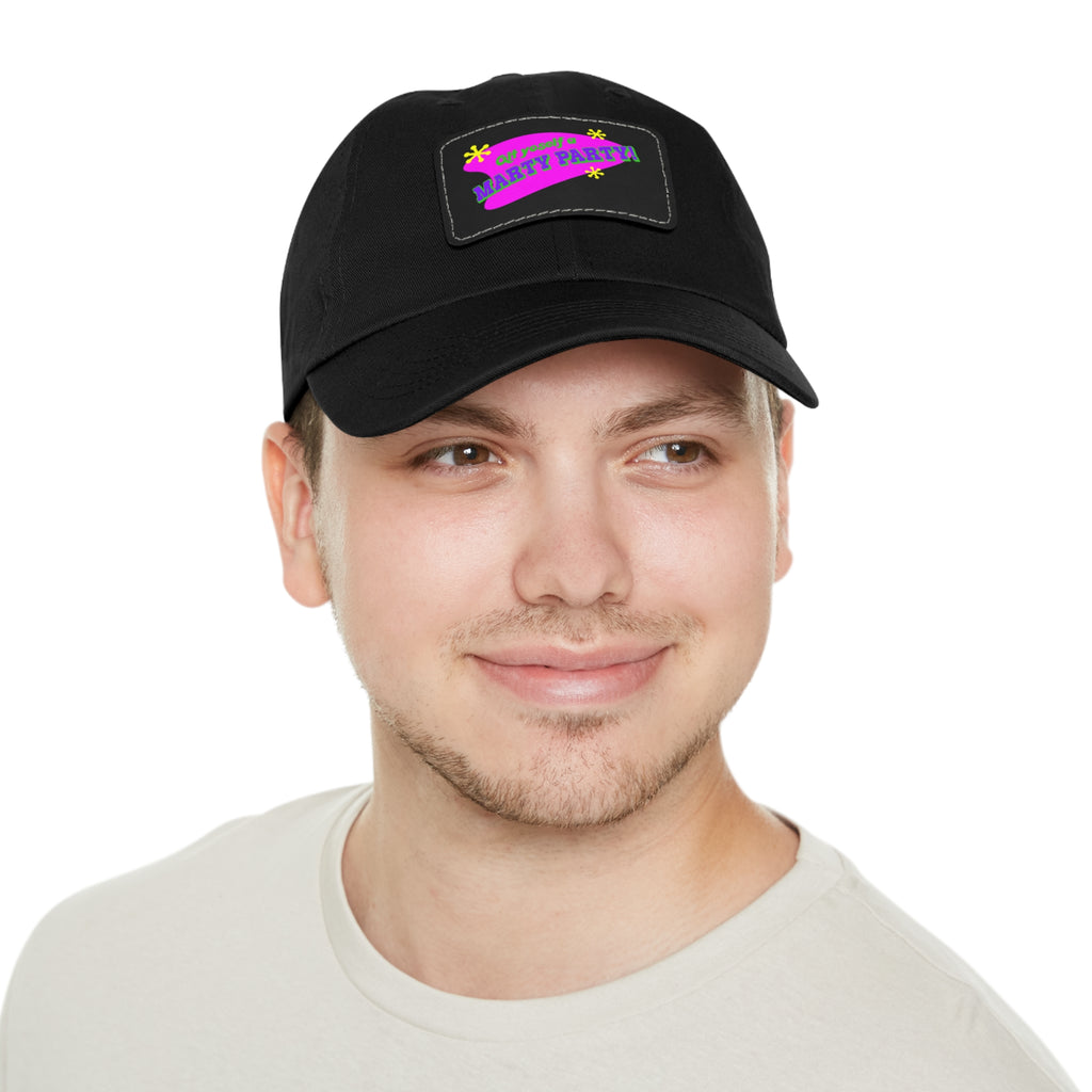 Marty Party Dad Hat with Leather Patch (Rectangle)