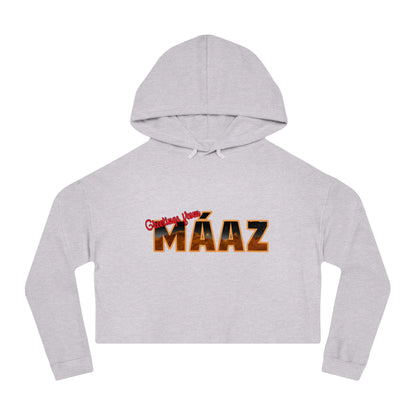 Mars Needs You Stylish Women’s Cropped Hooded Sweatshirt - 'Greetings From Maaz' & 'Mars Needs You' Design