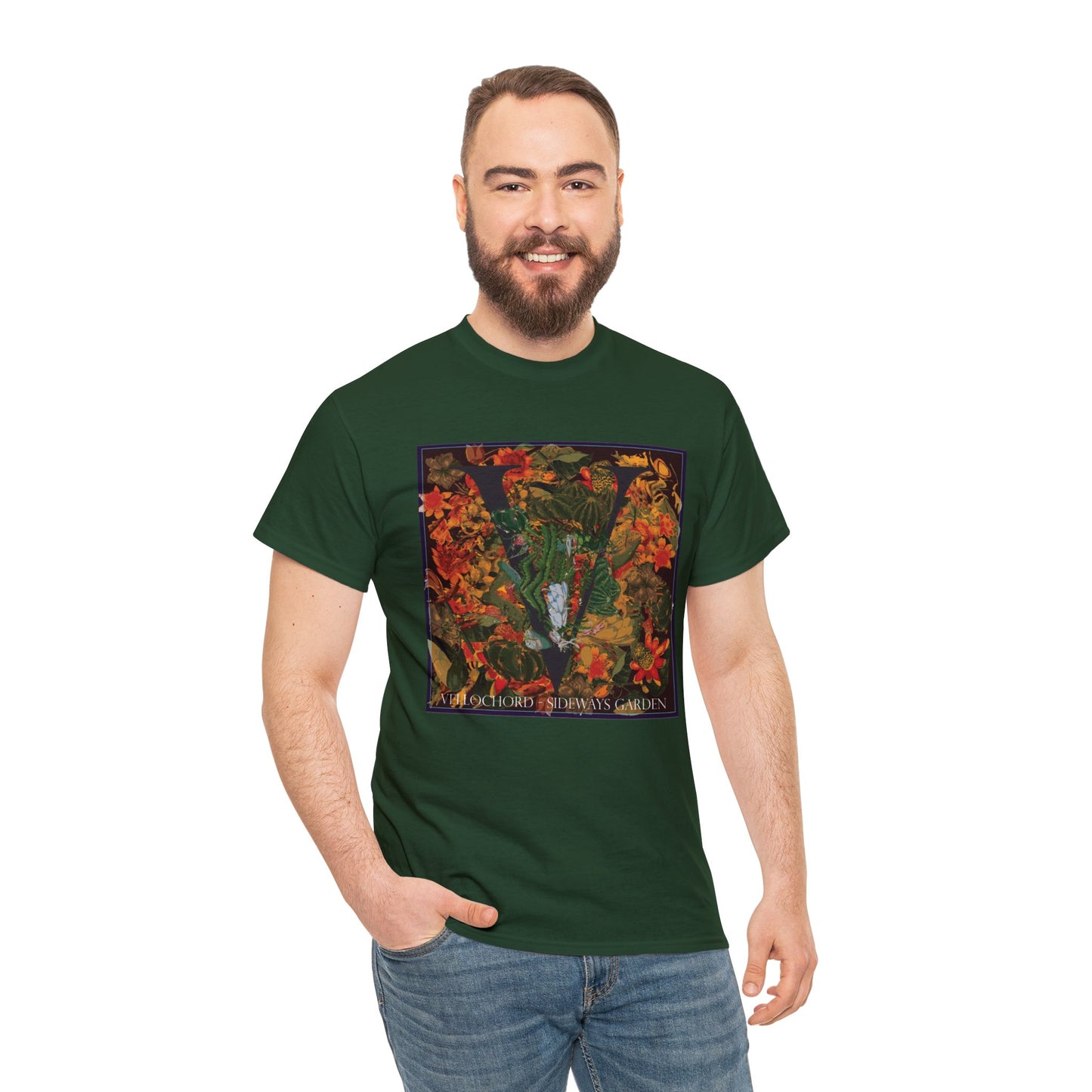 Official Vellochord Sideways Garden Unisex Heavy Cotton Tee