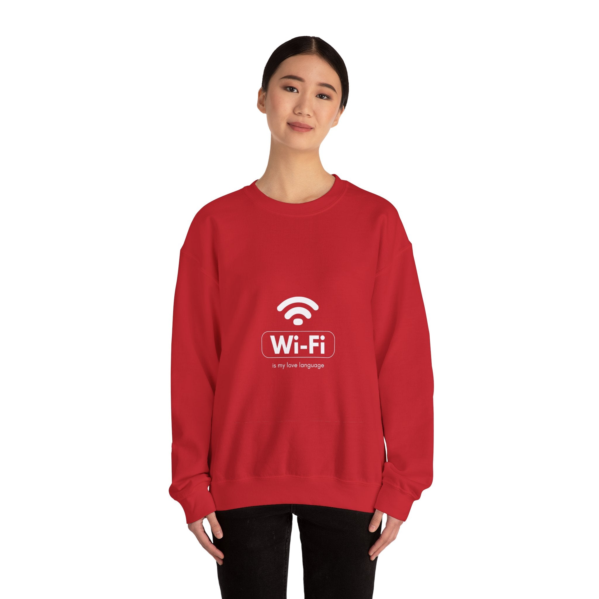 Wi-Fi Love Language Sweatshirt - Unisex Heavy Blend Crewneck