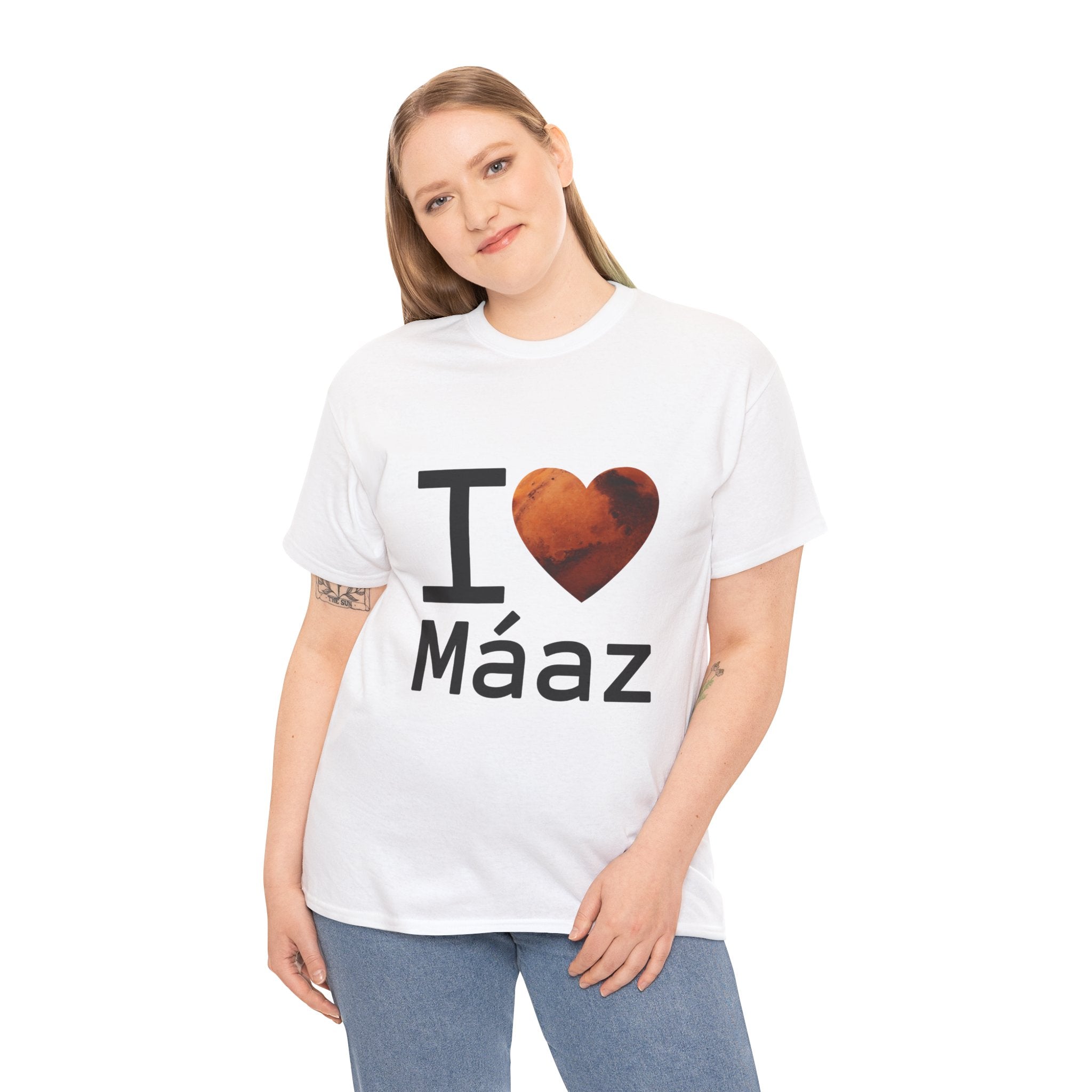 I Love Mars Unisex Heavy Cotton Tee