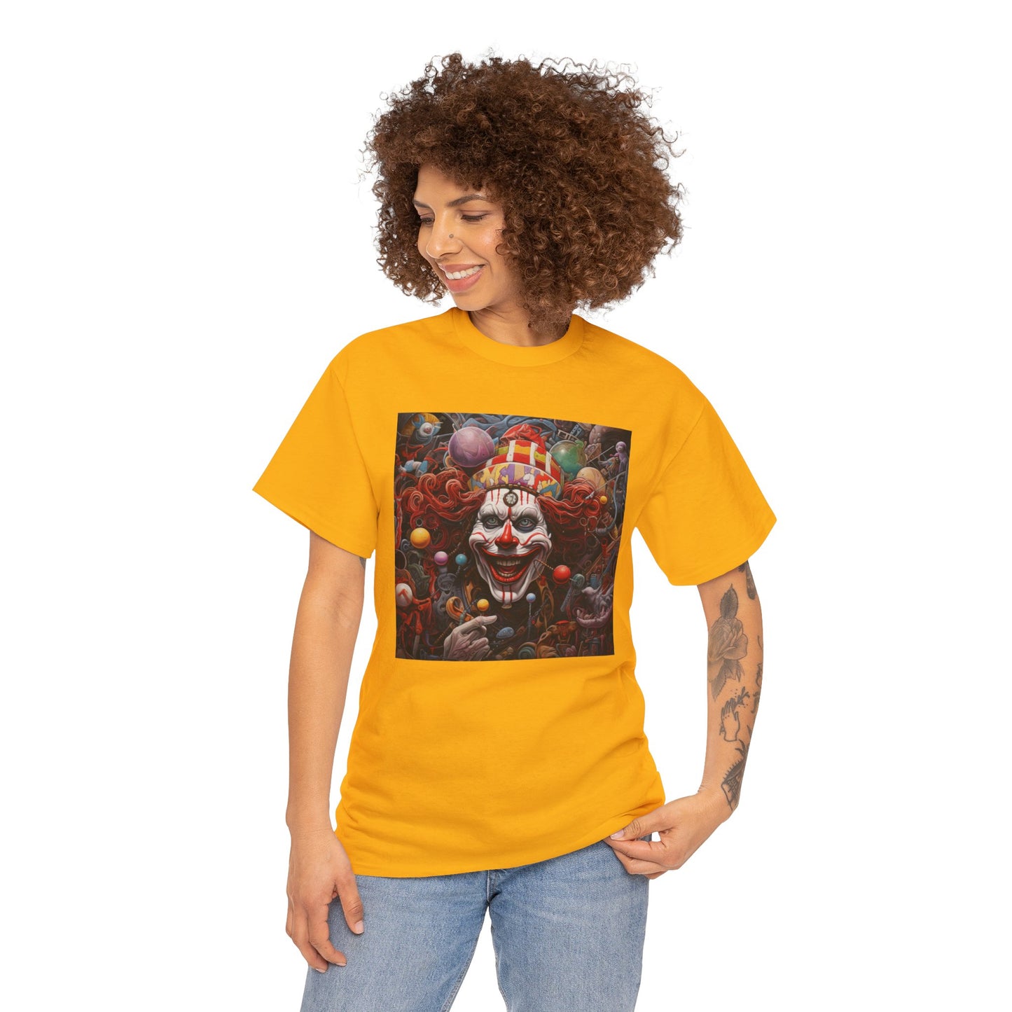 Clown Mutiny Face Unisex Heavy Cotton Tee