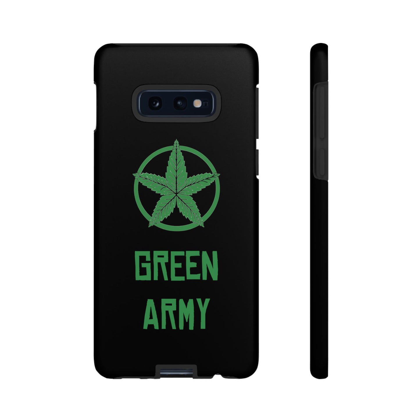 Black Full Green Army Star Leaf Tough Cases