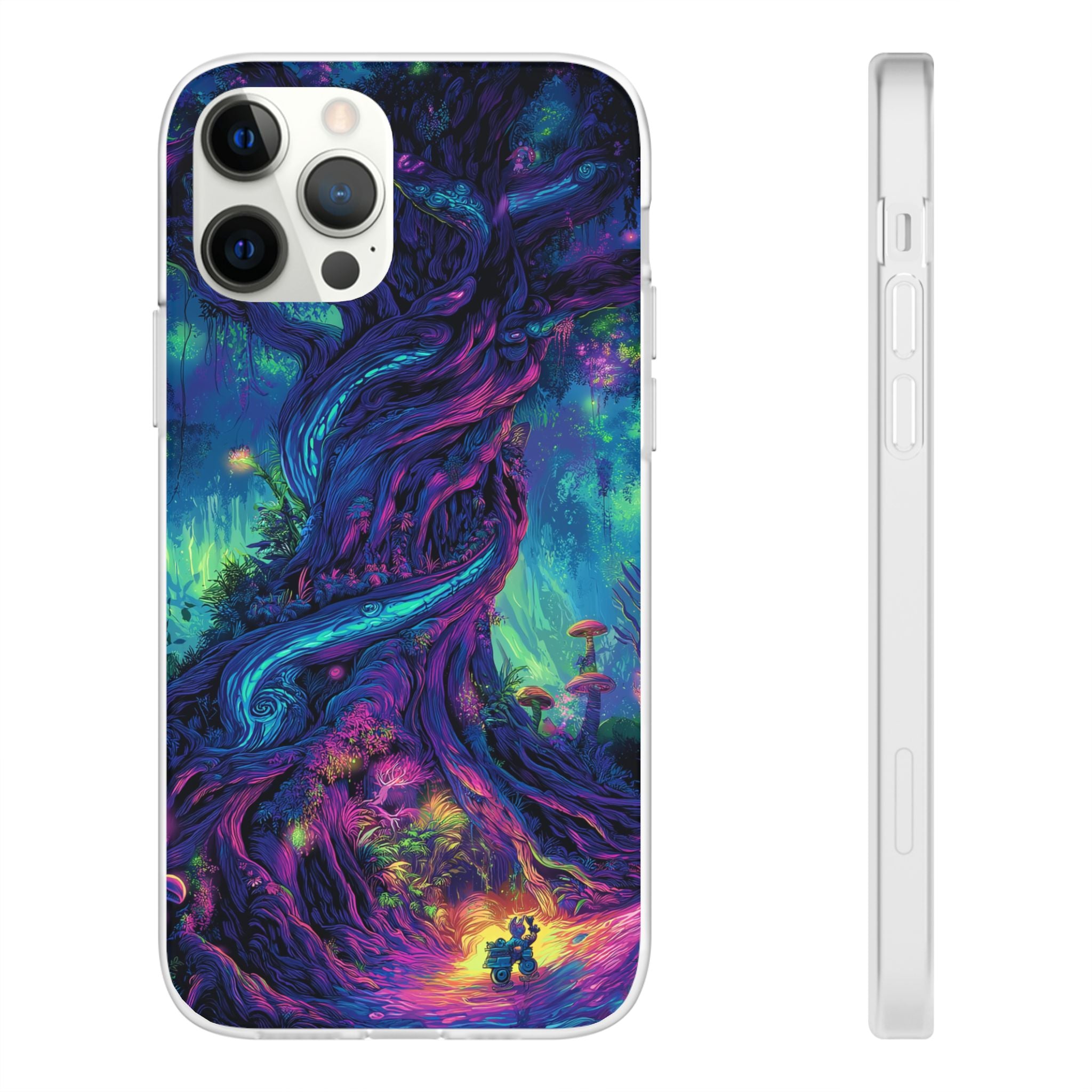 Psychedelic Tree Vibrant Fantasy Flexi Case - Enchanted Forest Design