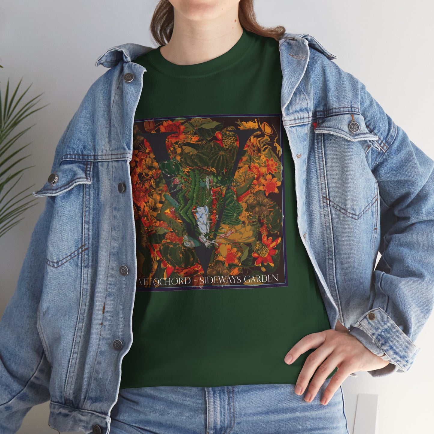 Official Vellochord Sideways Garden Unisex Heavy Cotton Tee