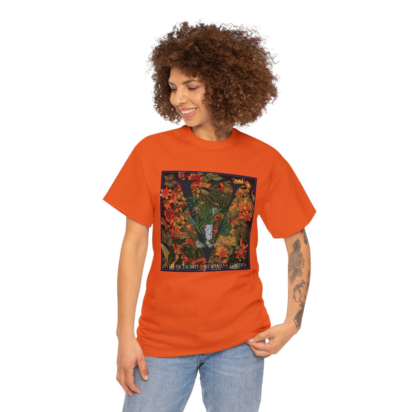 Official Vellochord Sideways Garden Unisex Heavy Cotton Tee