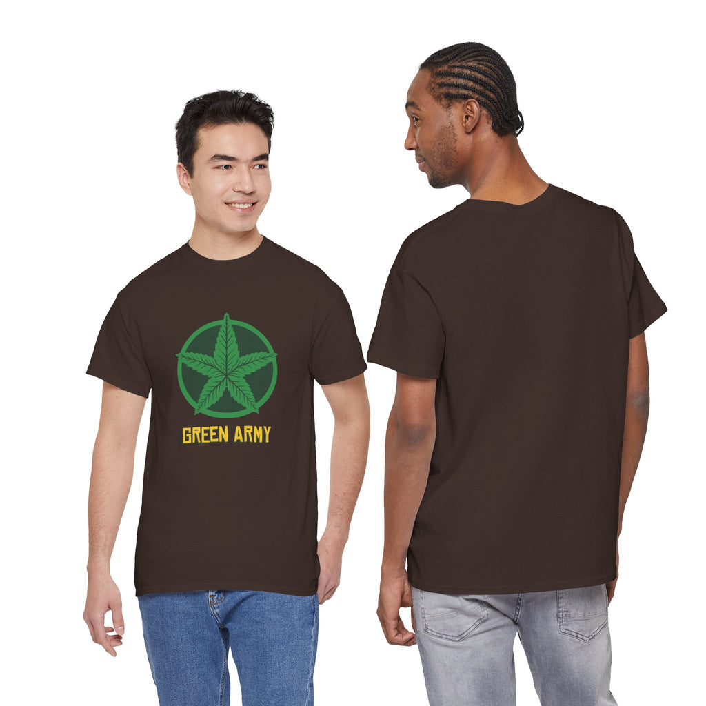 Green Army Star Logo Unisex Heavy Cotton Tee