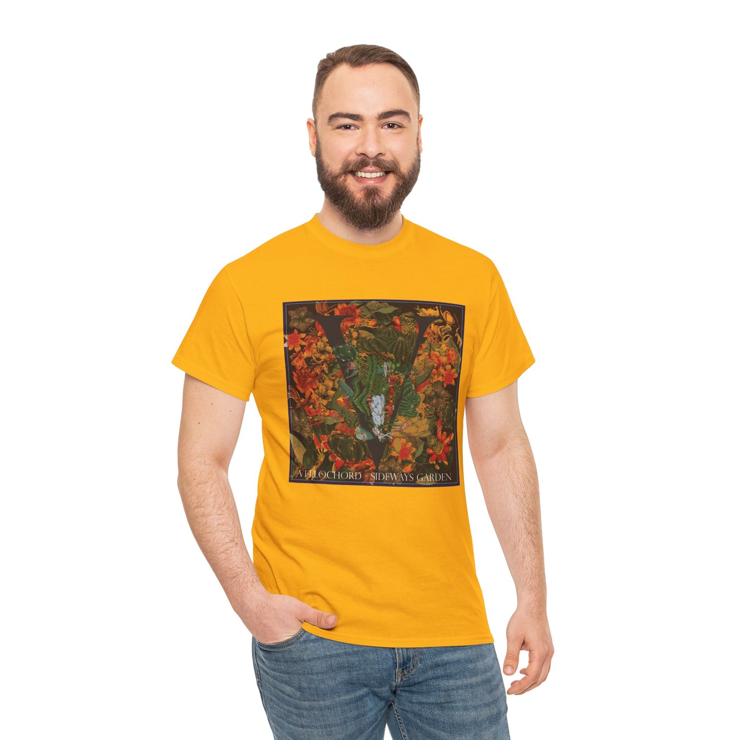 Official Vellochord Sideways Garden Unisex Heavy Cotton Tee