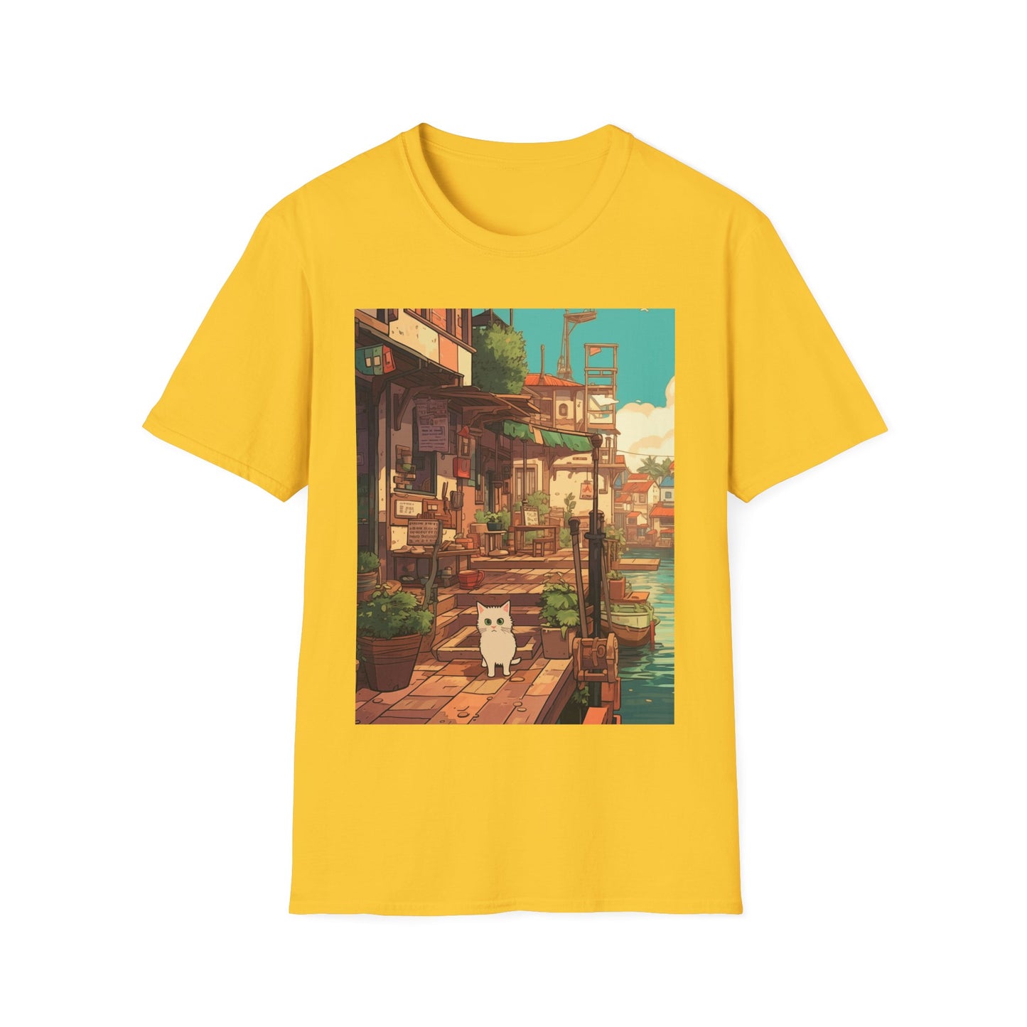 Studio Ghibli Style Cat Unisex Softstyle T-Shirt