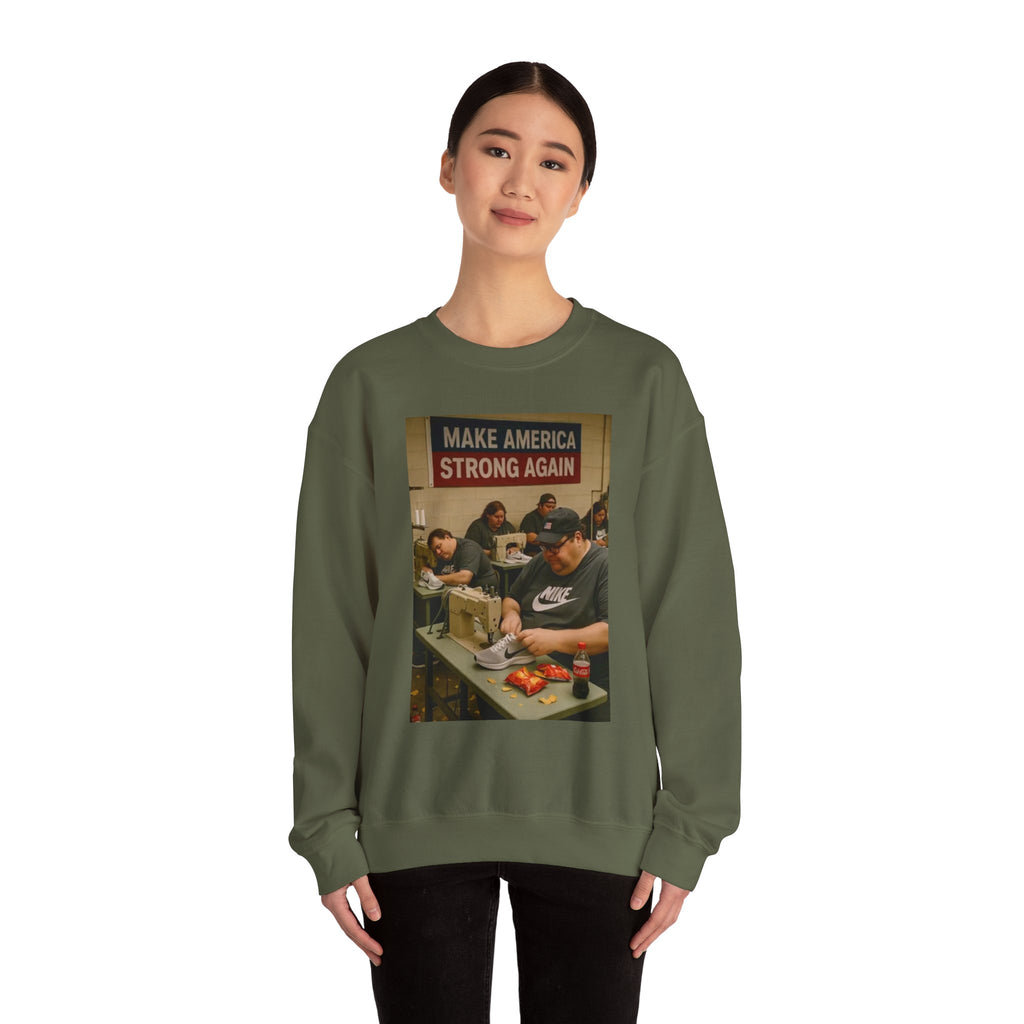 Unisex Heavy Blend Crewneck Sweatshirt - Make America Strong Again