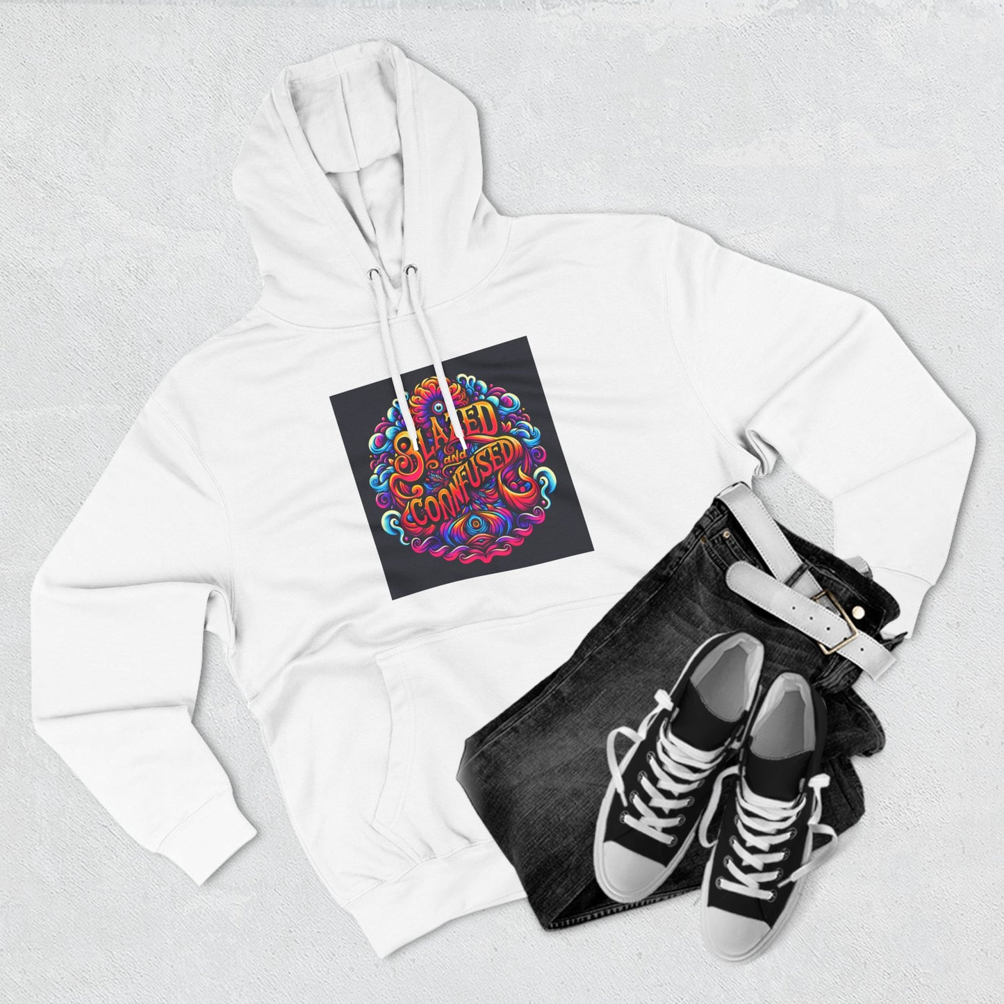 Blazed and Confused Three-Panel Fleece Hoodie