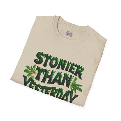 Stoner Vibes Unisex Softstyle T-Shirt - 'Stoner Than Yesterday' Graphic Tee