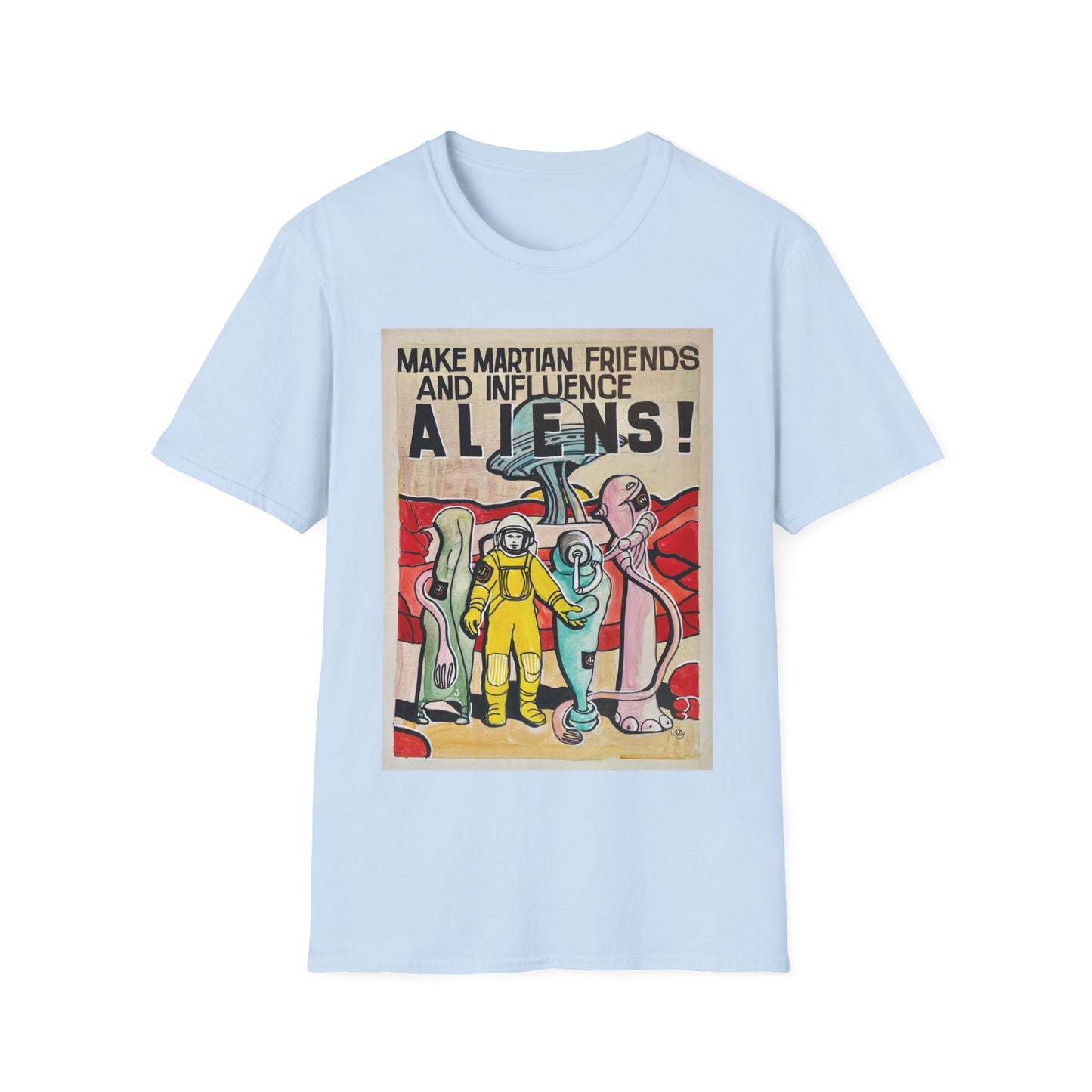 Mars Aliens Unisex Softstyle T-Shirt