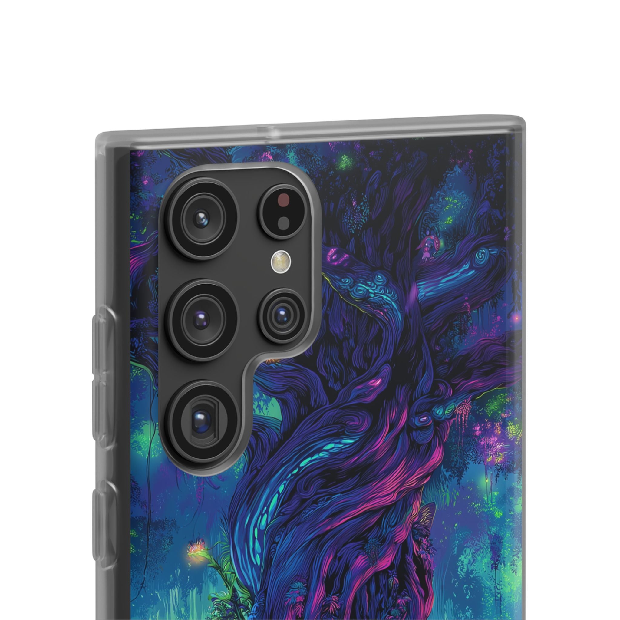 Psychedelic Tree Vibrant Fantasy Flexi Case - Enchanted Forest Design