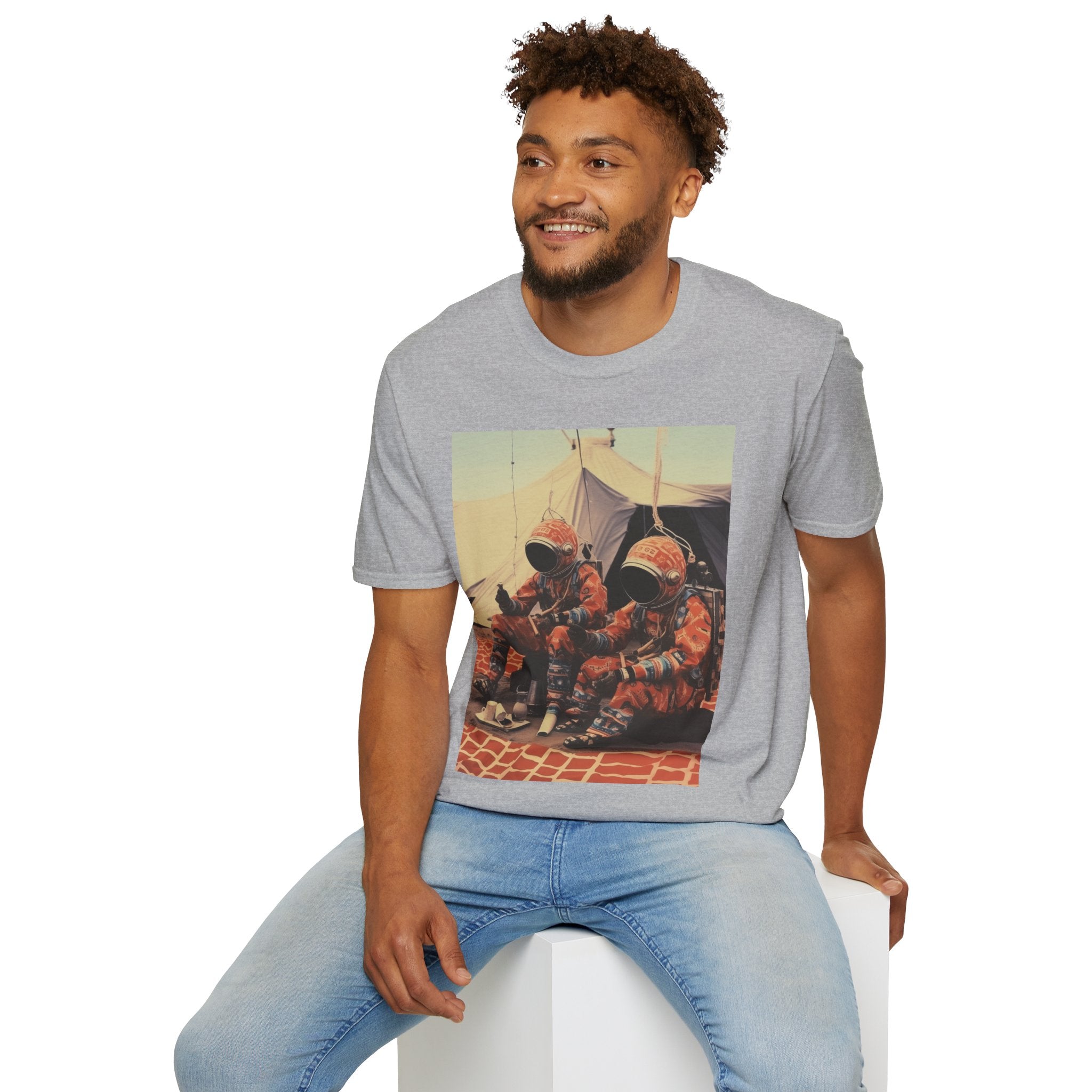 Martian African Print Unisex Softstyle T-Shirt