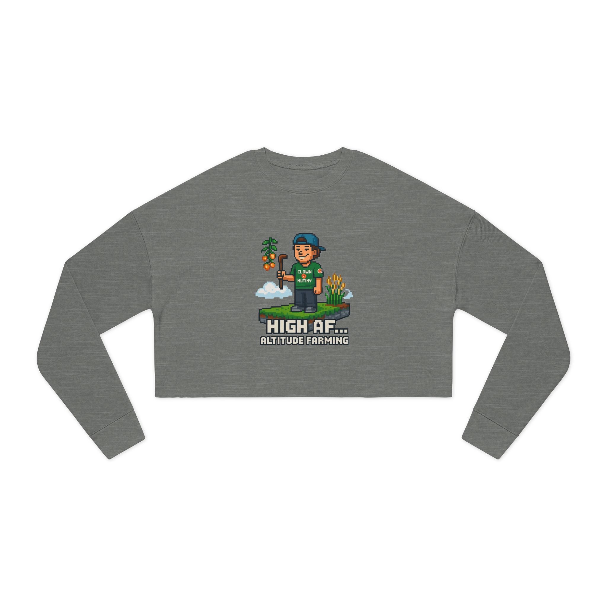 High AF Altitude Farming Women's Cropped Sweatshirt - Trendy Casual Wear for Eco-Conscious Lifestyle