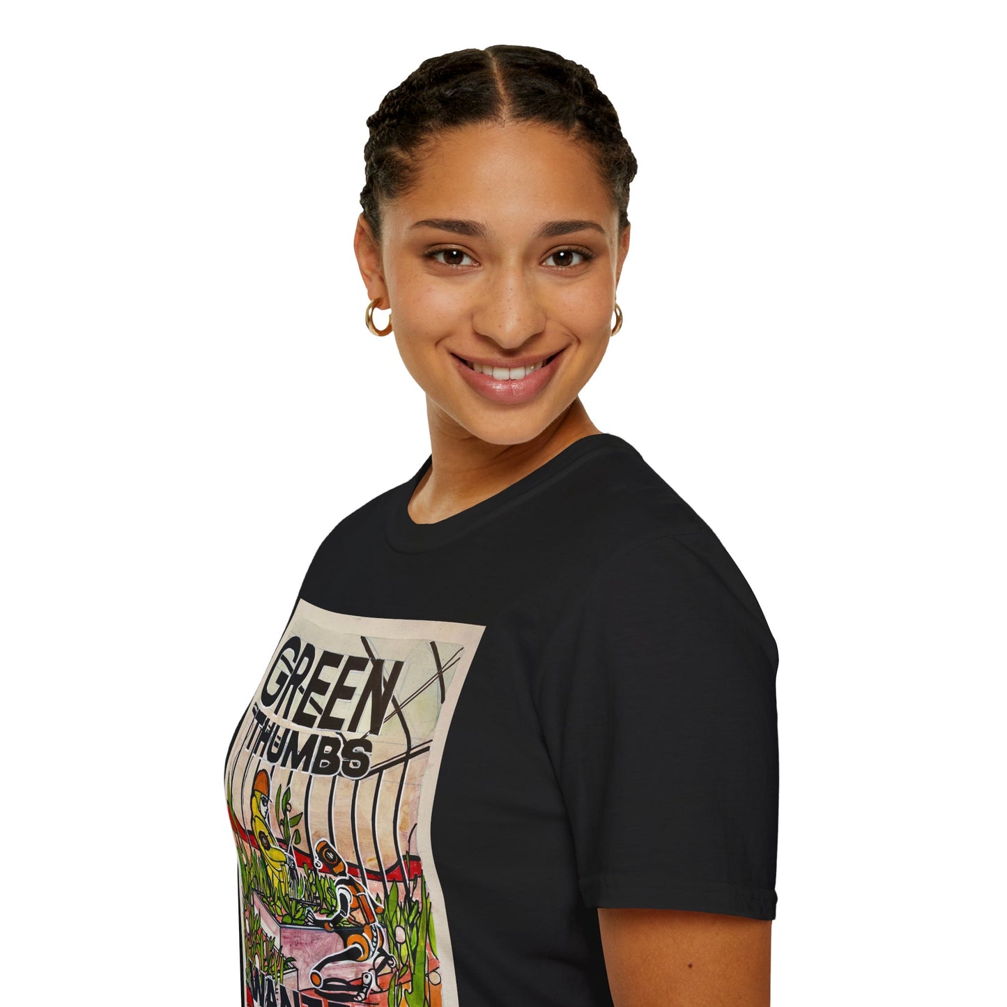 Martian Green Thumbs Unisex Softstyle T-Shirt