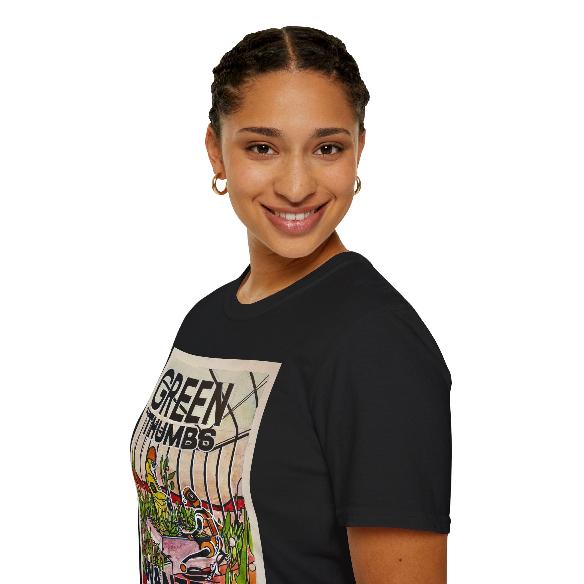 Martian Green Thumbs Unisex Softstyle T-Shirt