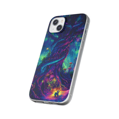 Psychedelic Tree Vibrant Fantasy Flexi Case - Enchanted Forest Design