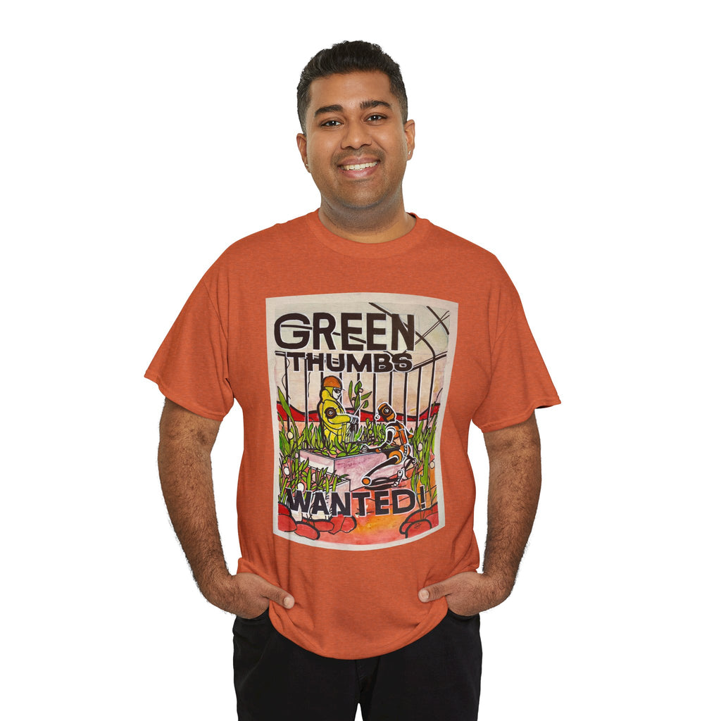 Martian Green Thumbs Unisex Heavy Cotton Tee