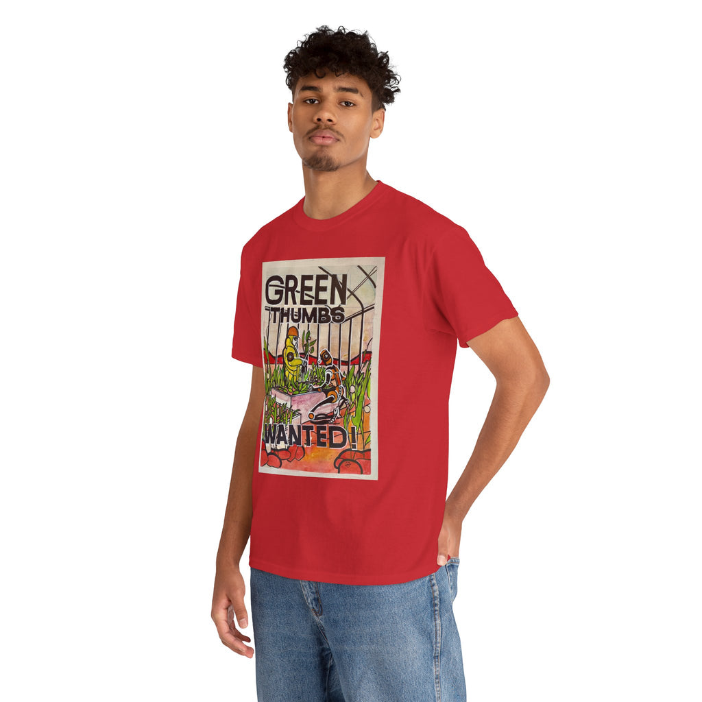 Martian Green Thumbs Unisex Heavy Cotton Tee