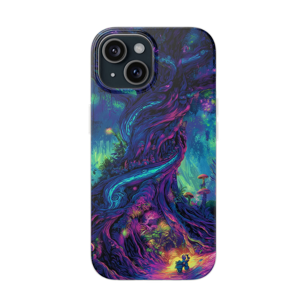 Psychedelic Tree Vibrant Fantasy Flexi Case - Enchanted Forest Design