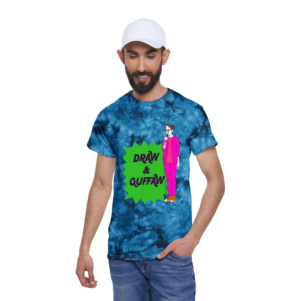 Draw and Guffaw Tie-Dye Tee, Crystal