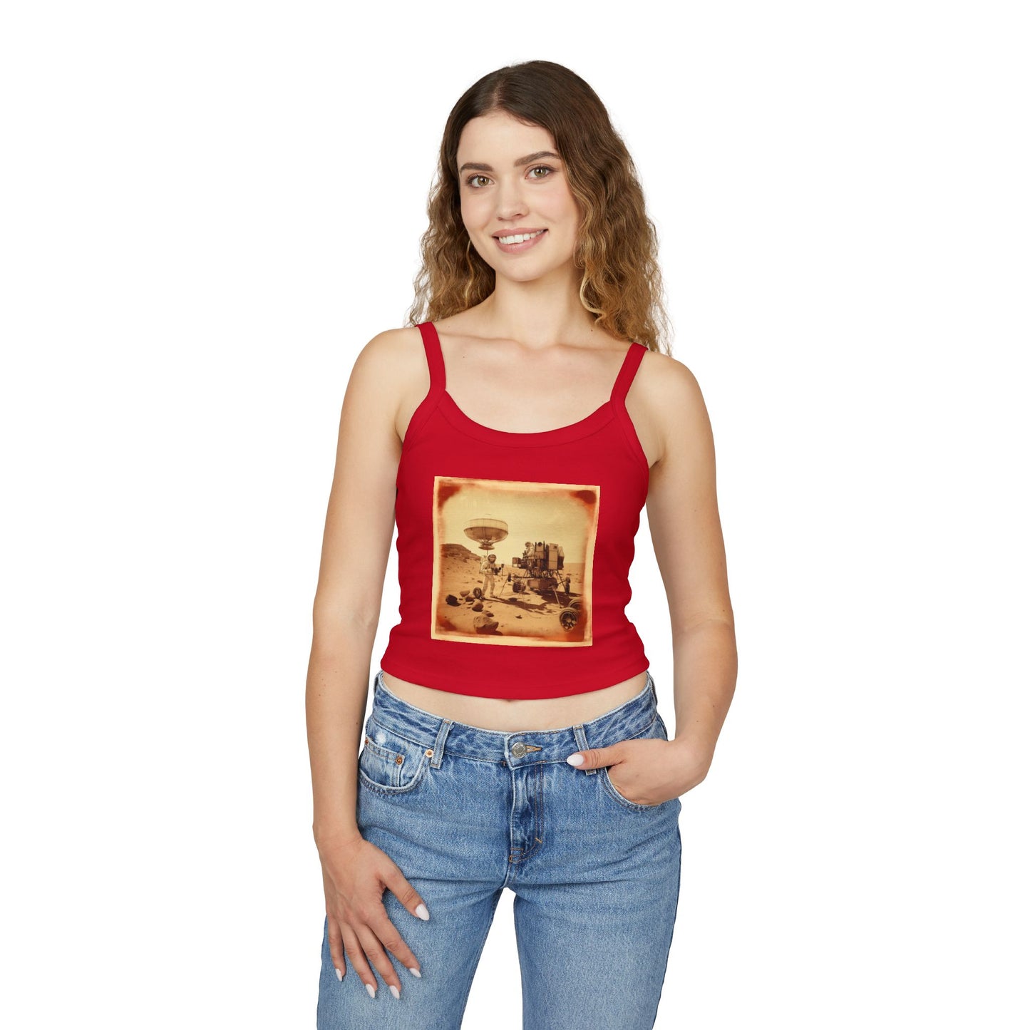 Martian Polaroid Women's Spaghetti Strap Tank Top