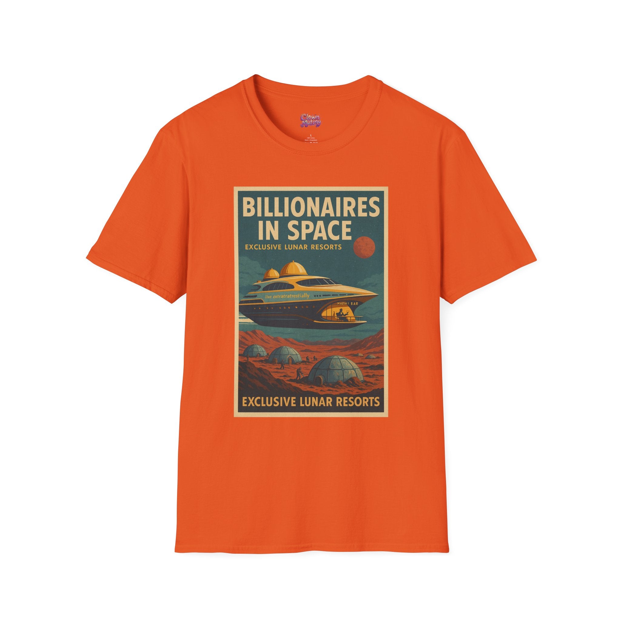 Vintage Billionaires in Space T-Shirt, Space Shirt, Retro NASA Style, Science Fiction Apparel, Lunar Resort Gift