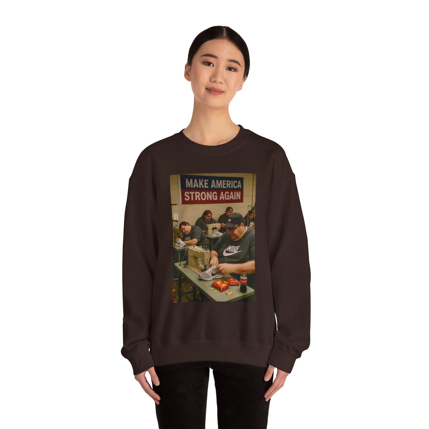 Unisex Heavy Blend Crewneck Sweatshirt - Make America Strong Again