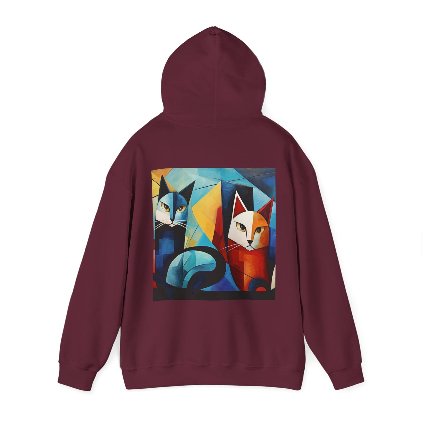 MeowMeow Back Unisex Heavy Blend Hooded Sweatshirt