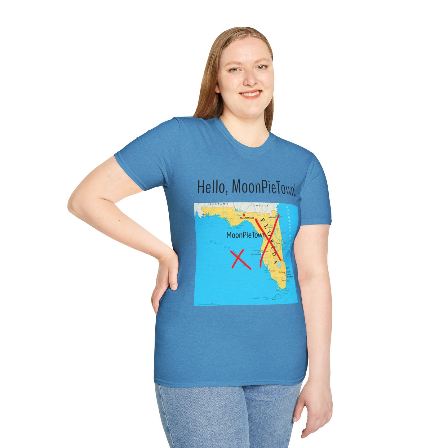 Hello MoonPieTown Unisex T-Shirt - Fun Florida Map Design