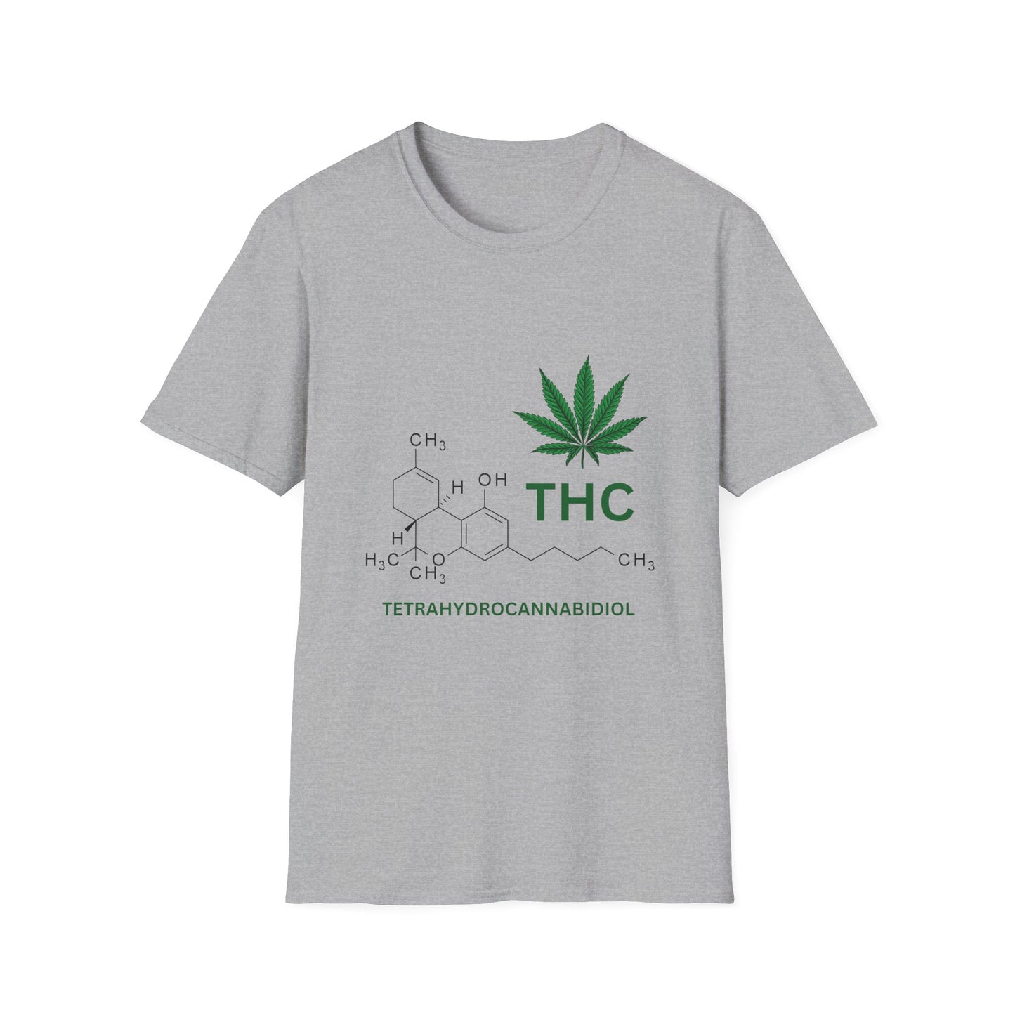 THC Molecule Unisex Softstyle T-Shirt