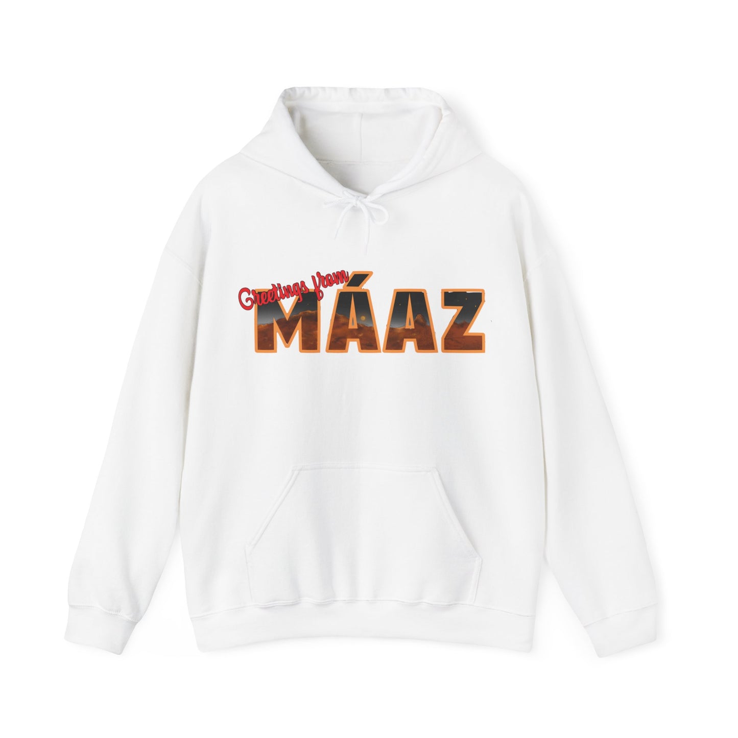 Greetings from Máaz Unisex Heavy Blend Hooded Sweatshirt